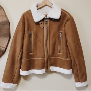 Universal Thread | Sherpa Lined Zipup Moto Jacket